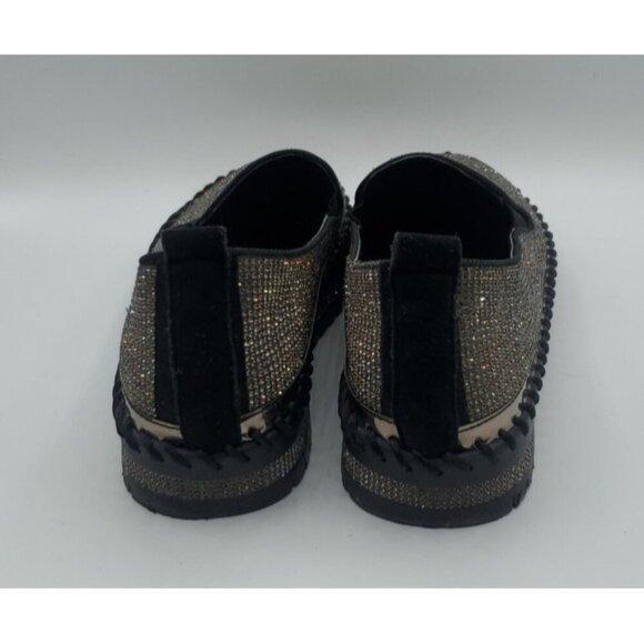 MUGUAN COMPANY 1997 Black Silver Jeweled Slip On Flats Size 250 = 8,5 US - Picture 6 of 11